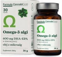 CANNABIGOLD FORMULA Omega-3 algi 30 kapsułek DATA WAŻNOŚCI 30.10.2024