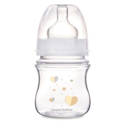 CANPOL BABIES Butelka Antykolkowa 0m+ Beżowe Serca - 120ml 35/216