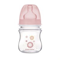 CANPOL BABIES Butelka Antykolkowa 0m+ Różowe kwiaty -120ml 35/216