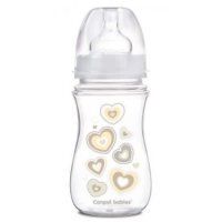 CANPOL BABIES Butelka Antykolkowa 3m+ Beżowe Serca -240ml 35/217