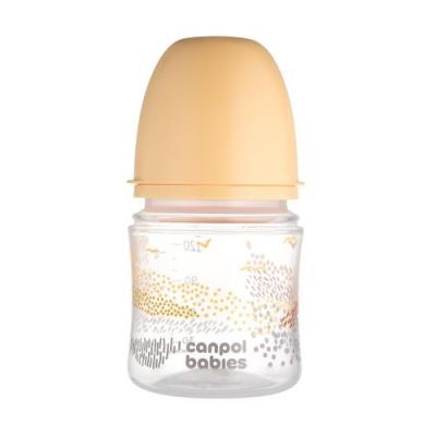CANPOL BABIES Butelka antykolkowa EasyStart Mountains 0m+ 120ml beige 35/242