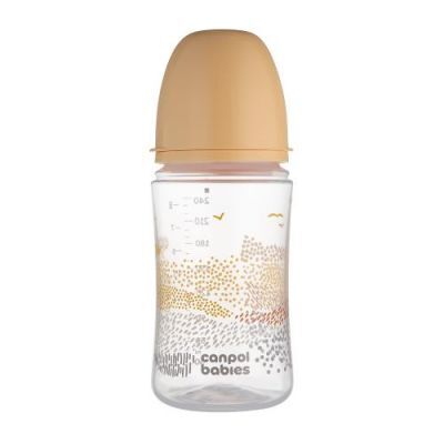 CANPOL BABIES Butelka antykolkowa EasyStart Mountains 3m+ 240ml beige 35/243