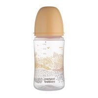 CANPOL BABIES Butelka antykolkowa EasyStart Mountains 3m+ 240ml beige 35/243