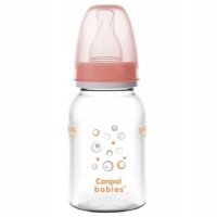 CANPOL BABIES Butelka LOVE&amp;SEA 0m+ łososiowa, 120ml 59/300