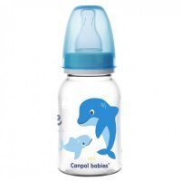 CANPOL BABIES Butelka LOVE&amp;SEA, 0m+ niebieska, 120ml