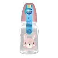 Canpol Babies Butelka standardowa wąska Cute Animals różowa 0m+, 120 ml