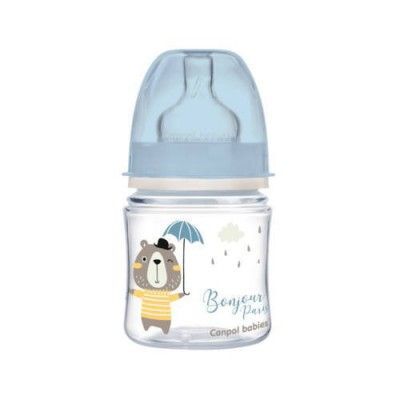 CANPOL BABIES butelka szeroka antykolkowa PP EasyStart BONJOUR PARIS blue, 120ml  35/231