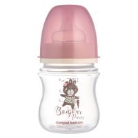 CANPOL BABIES Butelka szeroka antykolkowa PP EasyStart BONJOUR PARIS pink, 120ml