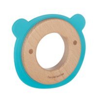 CANPOL BABIES Gryzak drewniano-silikonowy dla niemowląt MIŚ 80/304