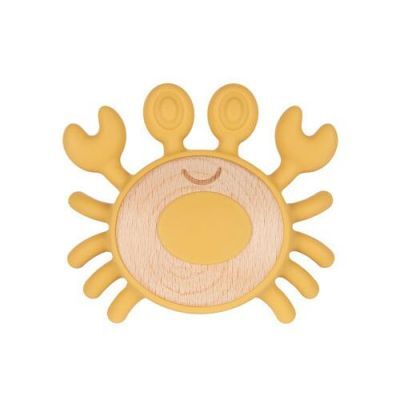 CANPOL BABIES Gryzak drewniano-silikonowy Krab, 1szt.