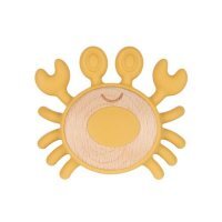 CANPOL BABIES Gryzak drewniano-silikonowy Krab, 1szt.