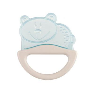 CANPOL BABIES gryzak elastyczny z grzechotką dla niemowląt i dzieci niebieski miś 13/107