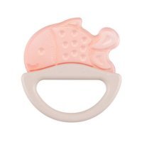 CANPOL BABIES Gryzak elastyczny z grzechotką różowa ryba 13/107, 1szt.