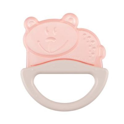 CANPOL BABIES Gryzak elastyczny z grzechotką różowy niedźwiedź 13/107, 1szt.