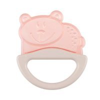 CANPOL BABIES Gryzak elastyczny z grzechotką różowy niedźwiedź 13/107, 1szt.