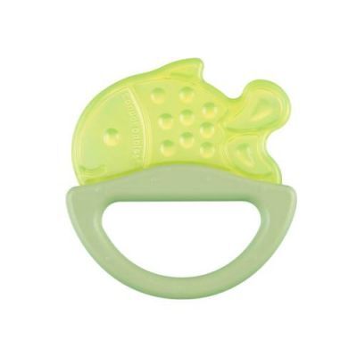 CANPOL BABIES Gryzak elastyczny z grzechotką zielona rybka 13/107