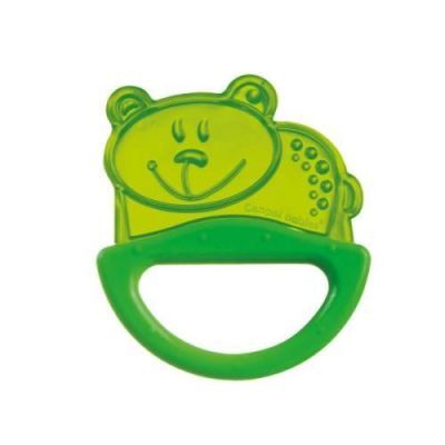 CANPOL BABIES Gryzak elastyczny z grzechotką zielony niedźwiedź 13/107