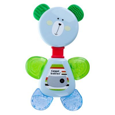 CANPOL BABIES Grzechotka z gryzakiem wodnym Miś niebieski 56/139