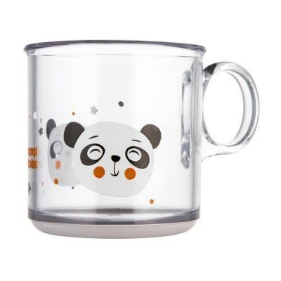 CANPOL BABIES Kubek antypoślizgowy z uchem 170ml EXOTIC ANIMALS transparentny