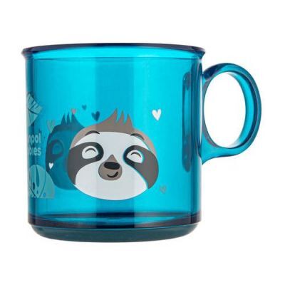 CANPOL BABIES Kubek antypoślizgowy z uchem 170ml EXOTIC ANIMALS turkusowy