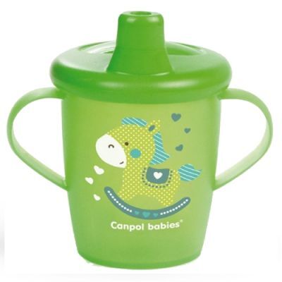 CANPOL BABIES Kubek niekapek TOYS zielony konik, 250ml 31/200