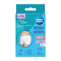 CANPOL BABIES Majtki dla kobiet w zaawansowanej ciąży i po porodzie wielorazowe L/XL, 2szt.