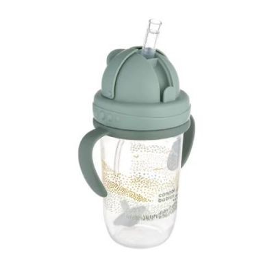 Canpol Babies Mountains Kubek niekapek z rurką i odważnikiem zielony 56/620, 270 ml