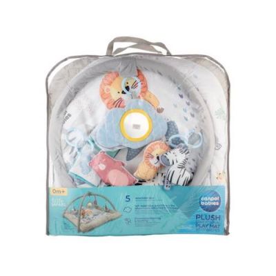 Canpol Babies Pluszowa mata edukacyjna z pałąkami dla dzieci 0m+ Safari 81/101