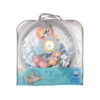 Canpol Babies Pluszowa mata edukacyjna z pałąkami dla dzieci 0m+ Safari 81/101