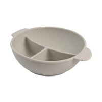 CANPOL BABIES Silikonowa miska z 3 przegródkami i przyssawką - szara, 360ml