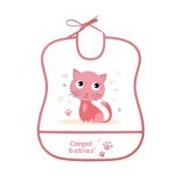 Canpol Babies Śliniak zmywalny miękki Cute animals Kotek 2/919