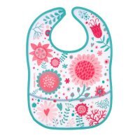 CANPOL BABIES Śliniak zmywalny z kieszenią Wild Nature różowy 9/234