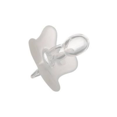 CANPOL BABIES Smoczek 100% silikonowy 6-12m symetryczny 24/002 biały