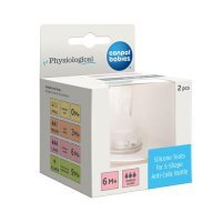 CANPOL BABIES smoczek silikonowy do butelki S-Shape L (średni) 6m+, 2szt.