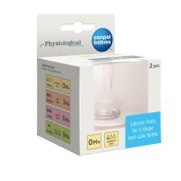 CANPOL BABIES smoczek silikonowy do butelki S-Shape S (mini) 0 m+, 2szt.