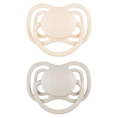 CANPOL BABIES Smoczek silikonowy symetryczny DentalAir 18m+ Nude kremowy 23/230, 2szt.