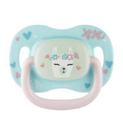 CANPOL BABIES Smoczek silikonowy symetryczny Exotic 0-6m Lama 34/920