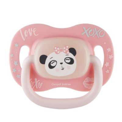 CANPOL BABIES Smoczek silikonowy symetryczny Exotic 0-6m Panda 34/920