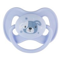 Canpol Babies Smoczek uspokajający kauczukowy 6-18m okrągły Cute Animals niebieski