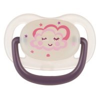 Canpol Babies Smoczek uspokajający silikonowy 6-18m anatomiczny Night Dreams różowy