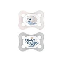 CANPOL BABIES Smoczek uspokajający silikonowy symetryczny 0-2m, 2szt. Boy 23/910