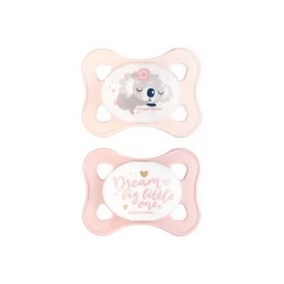 CANPOL BABIES Smoczek uspokajający silikonowy symetryczny 0-2m Mini 23/910, 2szt. Girl