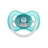 Canpol Babies Space Smoczek uspokajający kauczukowy okrągły Niebieski 6-18m