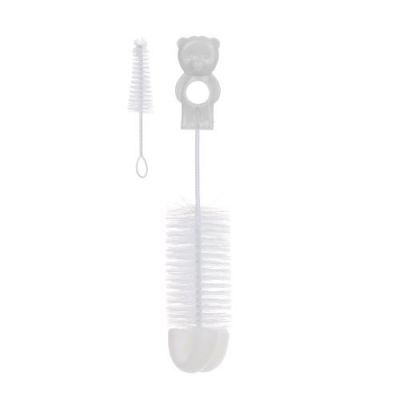 CANPOL BABIES Szczotka do butelek i smoczków z gąbką biała 2/410, 1szt.