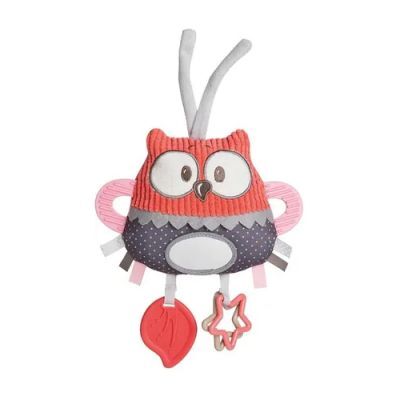 CANPOL BABIES Zabawka edukacyjna do wózka różowa sowa 68/065