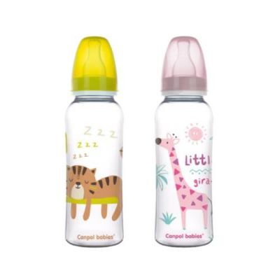 CANPOL BABIES Zestaw butelek wąskootworowych 12m+, 2szt. x 330ml