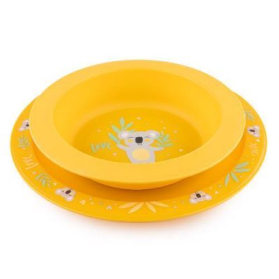 CANPOL BABIES Zestaw naczyń Koala 2 szt. 56/523_yel żółte