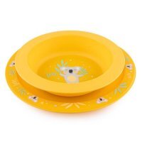 CANPOL BABIES Zestaw naczyń Koala 2 szt. 56/523_yel żółte