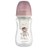 CANPOL Easy Start butelka antykolkowa szerokootworowa BONJOUR 240 ml RÓŻOWA 35/232pink