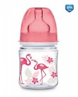 CANPOL EasyStart butelka antykolkowa szerokootworowa JUNGLE 120 ml RÓŻOWA 35/226